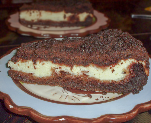 Двухцветный творожный пирог