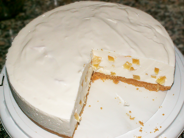 Творожный торт с ананасами