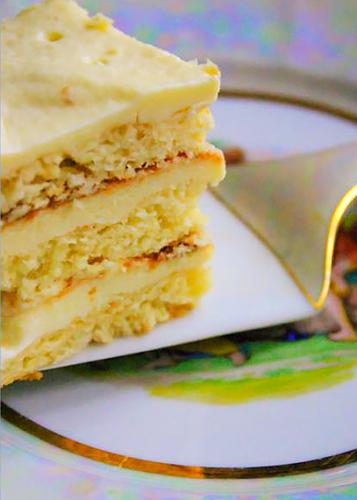 Медовый торт с заварным творожным кремом