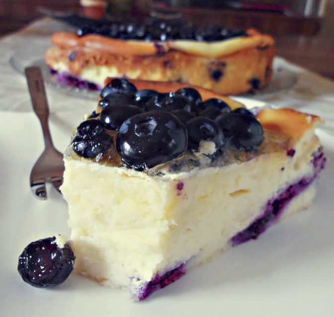 Творожный пирог с черникой