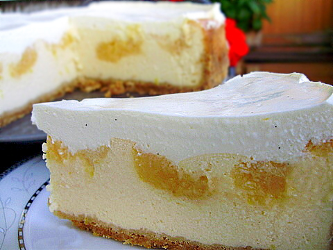 Чизкейк с лимонным курдом и белым шоколадом