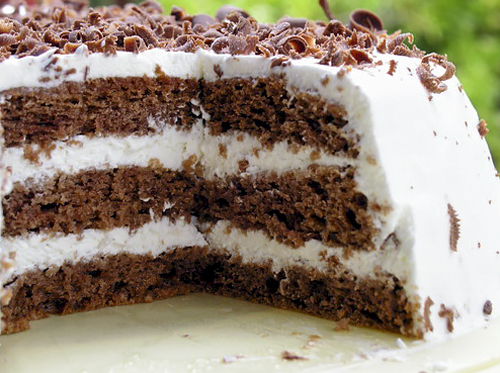 Шоколадный торт со сметанно-сливочным кремом