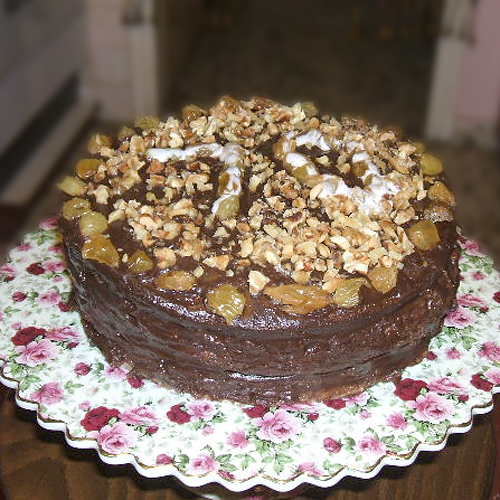 Шоколадный торт на сгущенном молоке со сметанным кремом