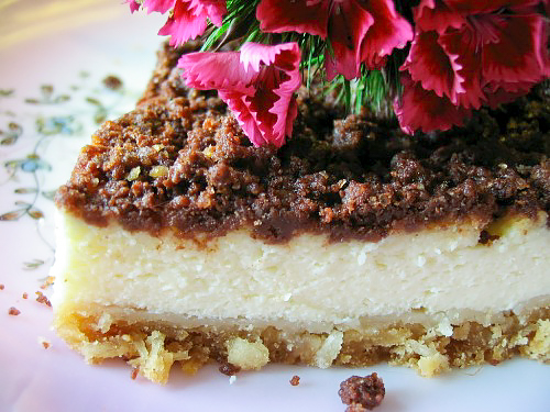 Сметанно-творожный торт со штрейзелем