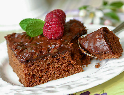 Листовой шоколадный торт