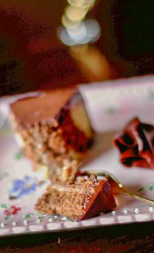 Шоколадно-абрикосовый торт