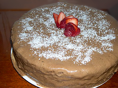 Шоколадно-кокосовый торт