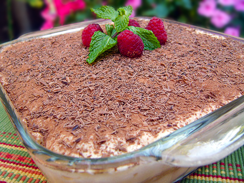 Тирамису с малиной