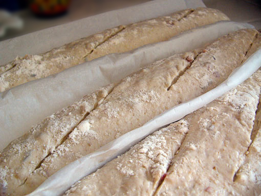 Ржаные багеты с беконом (Baguette aux lardons)